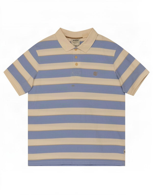 Tricou polo pentru bărbați Timberland XL, bumbac cu dungi albastre