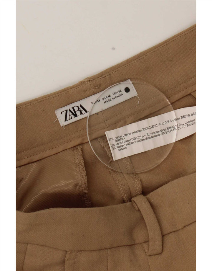 Pantaloni de costum pentru femei Zara Mediu L28 L31 Bej Poliester