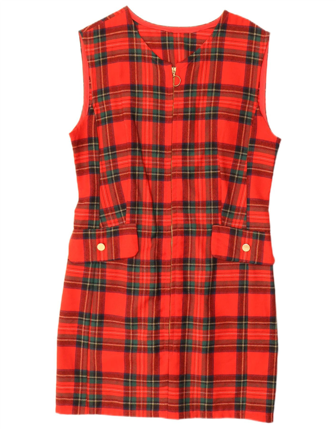 Rochie vintage pentru femei fără mâneci, rochie roșie medie UK 14
