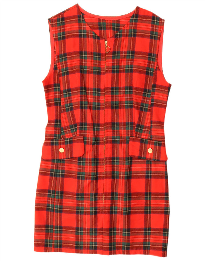 Rochie vintage pentru femei fără mâneci, rochie roșie medie UK 14
