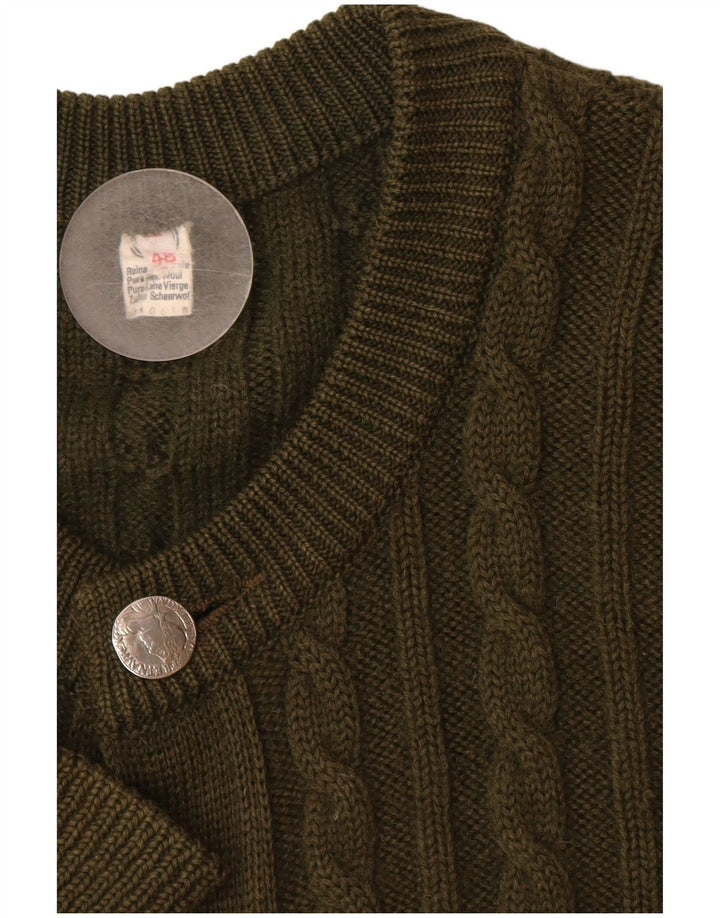 Pulover cardigan pentru bărbați VINTAGE IT 48 Medium Khaki Lână nouă