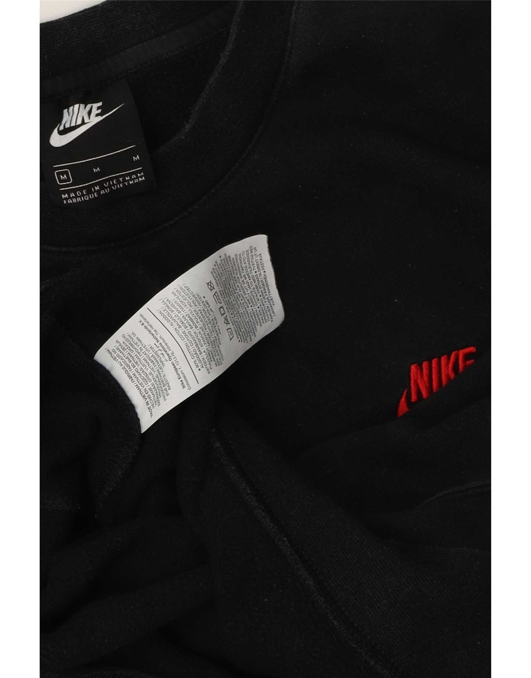 Pulover Nike pentru bărbați, bumbac mediu negru
