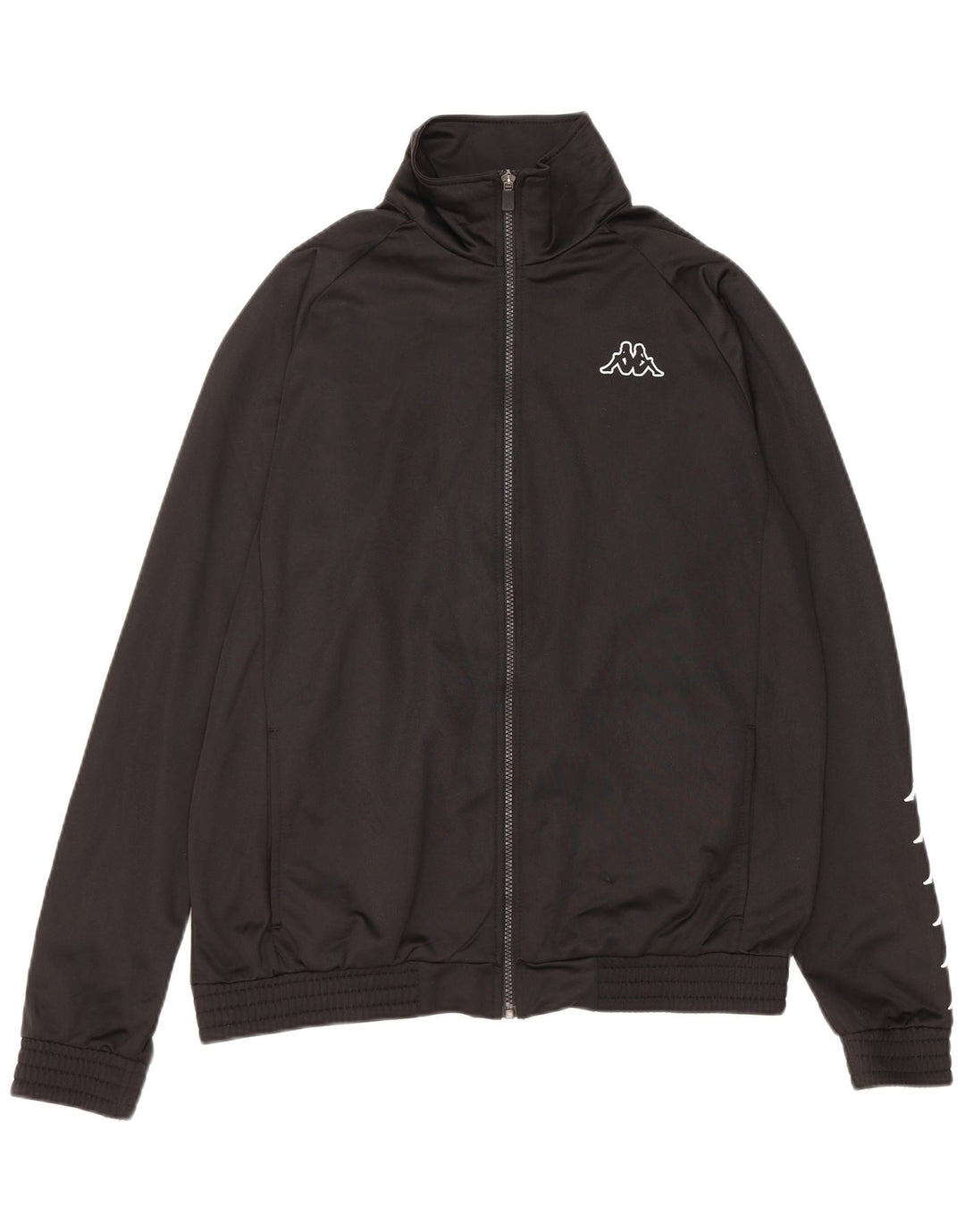 Jachetă de trening grafică pentru bărbați Kappa, mare, negru, poliester