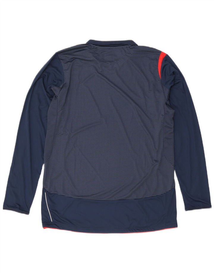 Top pentru bărbați Umbro cu mânecă lungă, mediu, bleumarin, poliester cu dungi