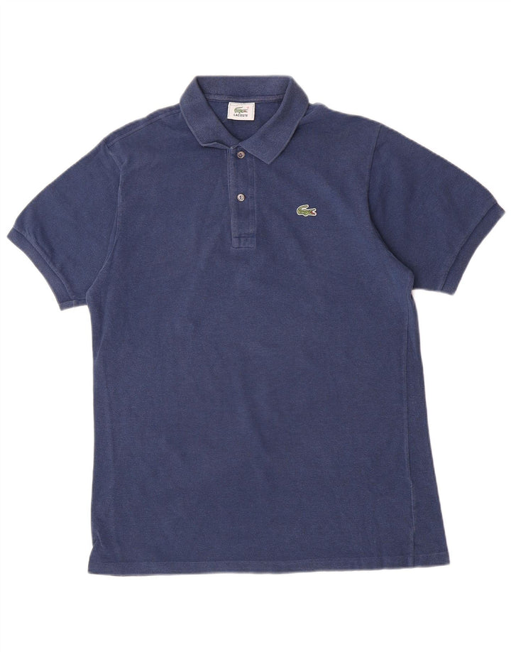 Tricou polo Lacoste pentru bărbați, mărime 4, bumbac albastru bleumarin mediu