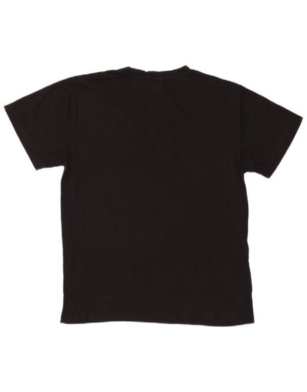LOTTO Mens T-Shirt Top Medium Black Cotton