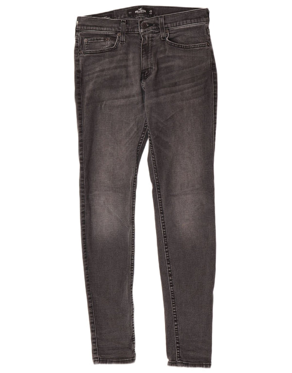 Blugi Hollister pentru bărbați super skinny W30 L32 bumbac gri