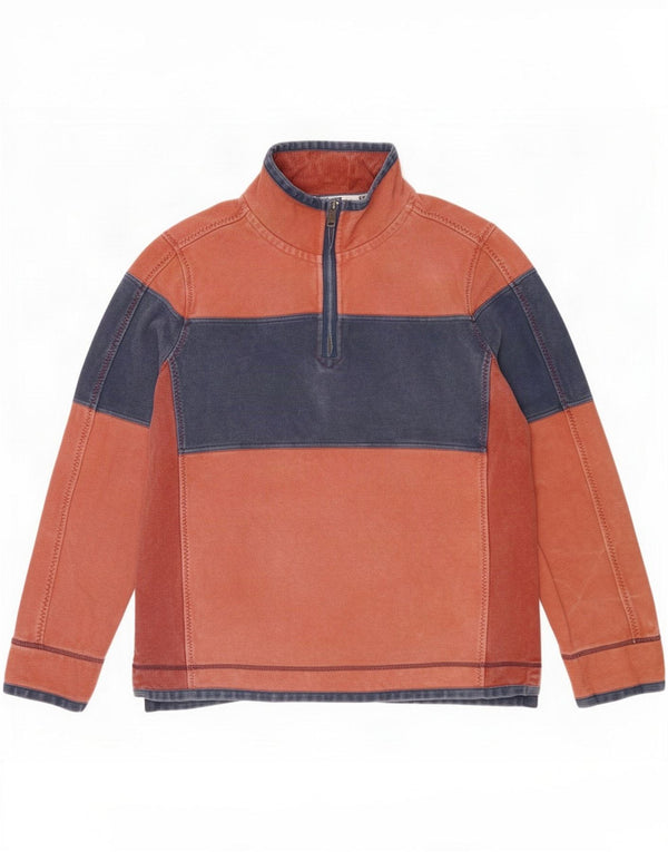 Fat Face pentru bărbați The Airlie Zip Gâtul Pulover Medium Roșu Colorblock