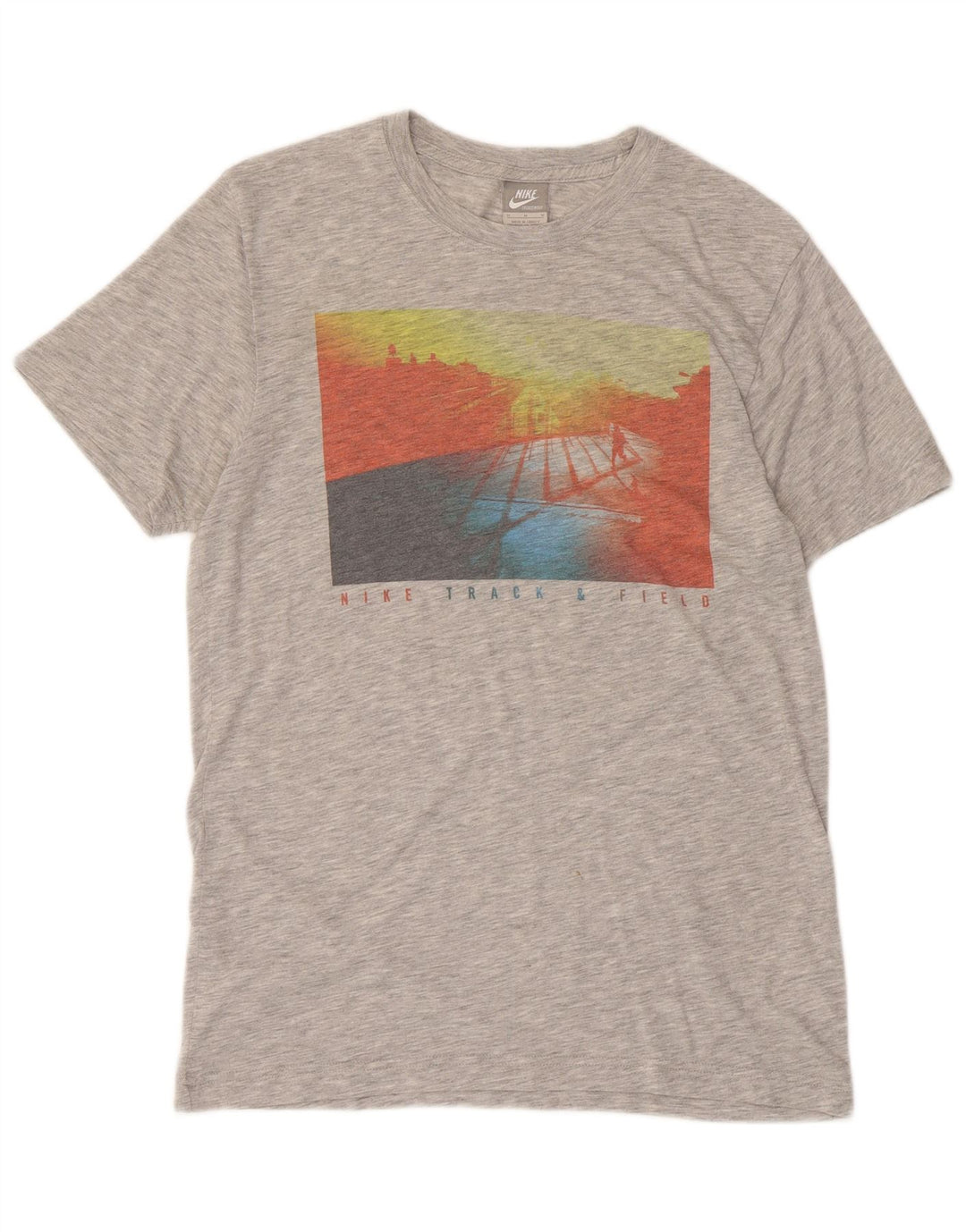 Tricou grafic Nike pentru bărbați Top Medium Gri din poliester cu pături