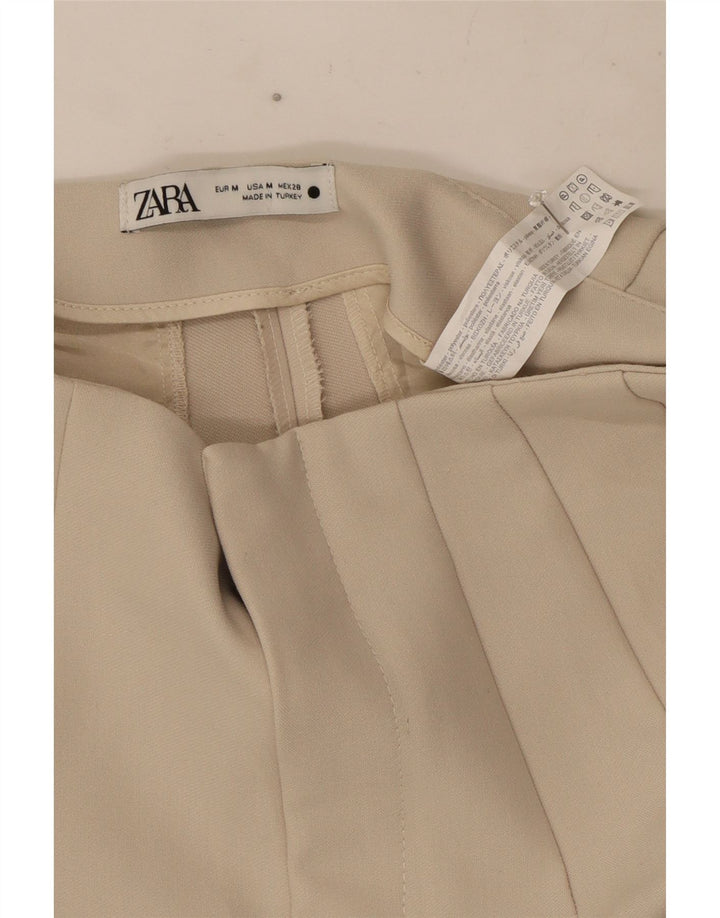 Pantaloni de damă Zara pegged Hot Pants Medium W28 Bej Poliester