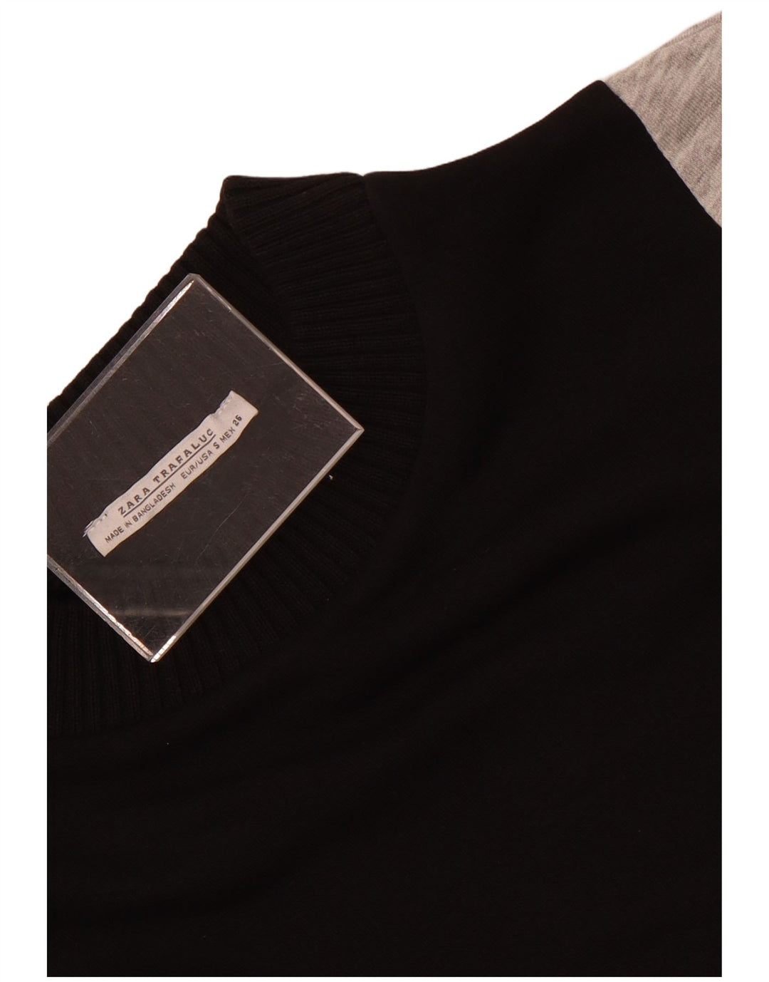 Pulover supradimensionat pentru femei Zara UK 10 Mic negru Colorblock