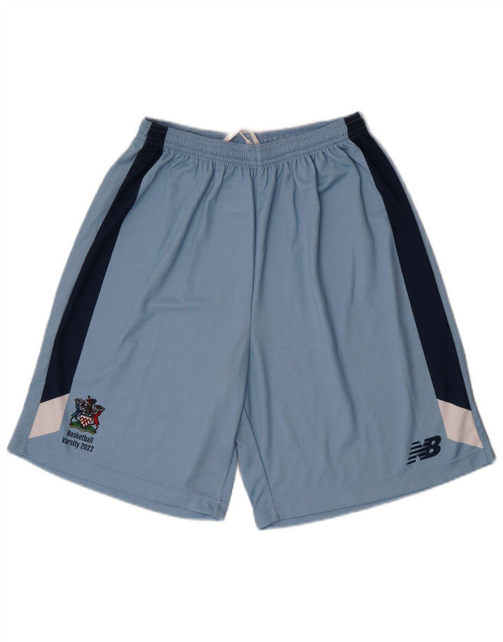 Pantaloni scurți sport New Balance pentru bărbați, mici, albastru, poliester color bloc