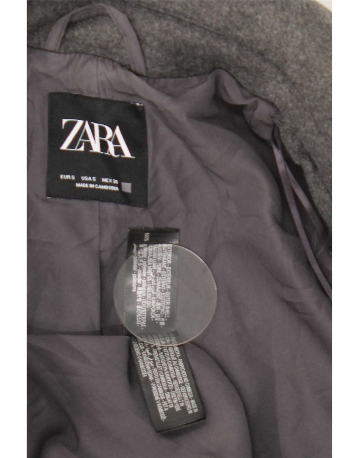 Palton supradimensionat pentru femei Zara UK 10 Poliester gri mic