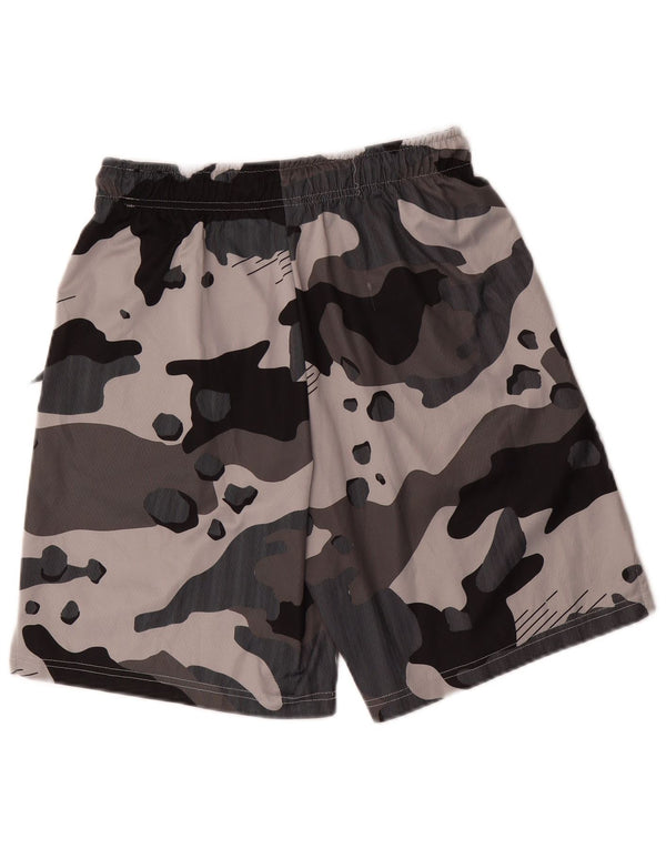Pantaloni scurți sport Nike Dri Fit pentru bărbați, poliester camuflaj, gri mediu