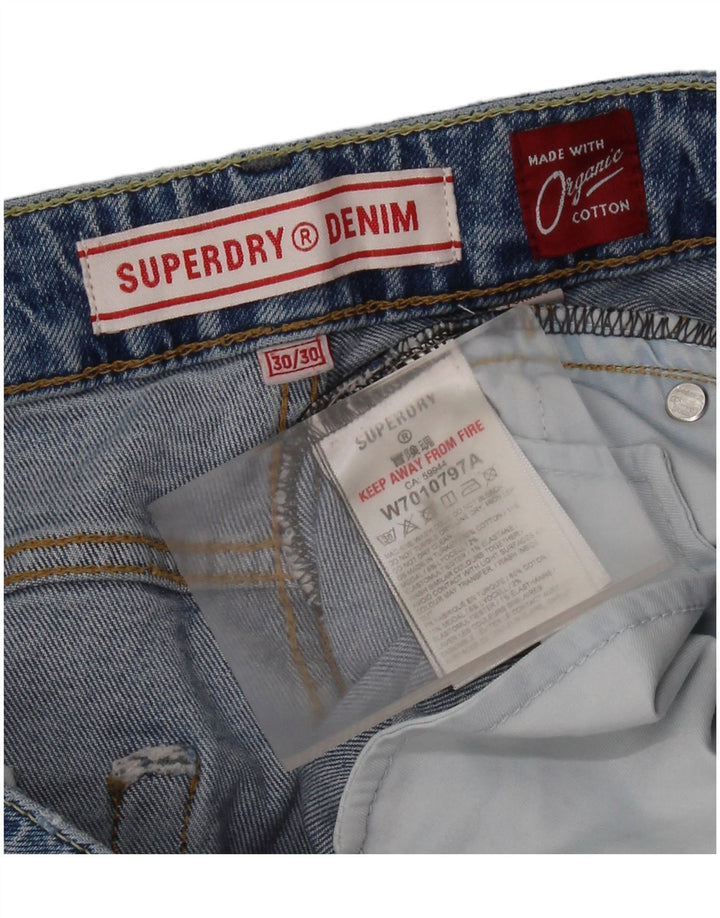SUPERDRY Blugi Bootcut Distressed pentru Damă W30 L30 Bumbac Albastru