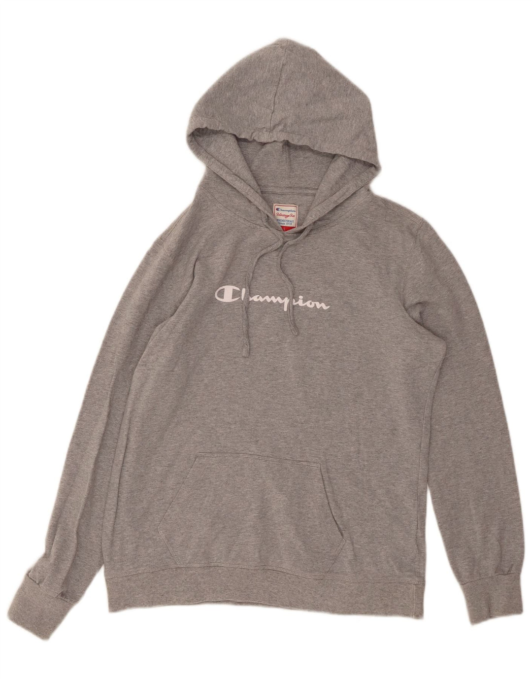 Pulover pentru damă CHAMPION Heritage Fit Graphic Hoodie UK 14 Large Gri