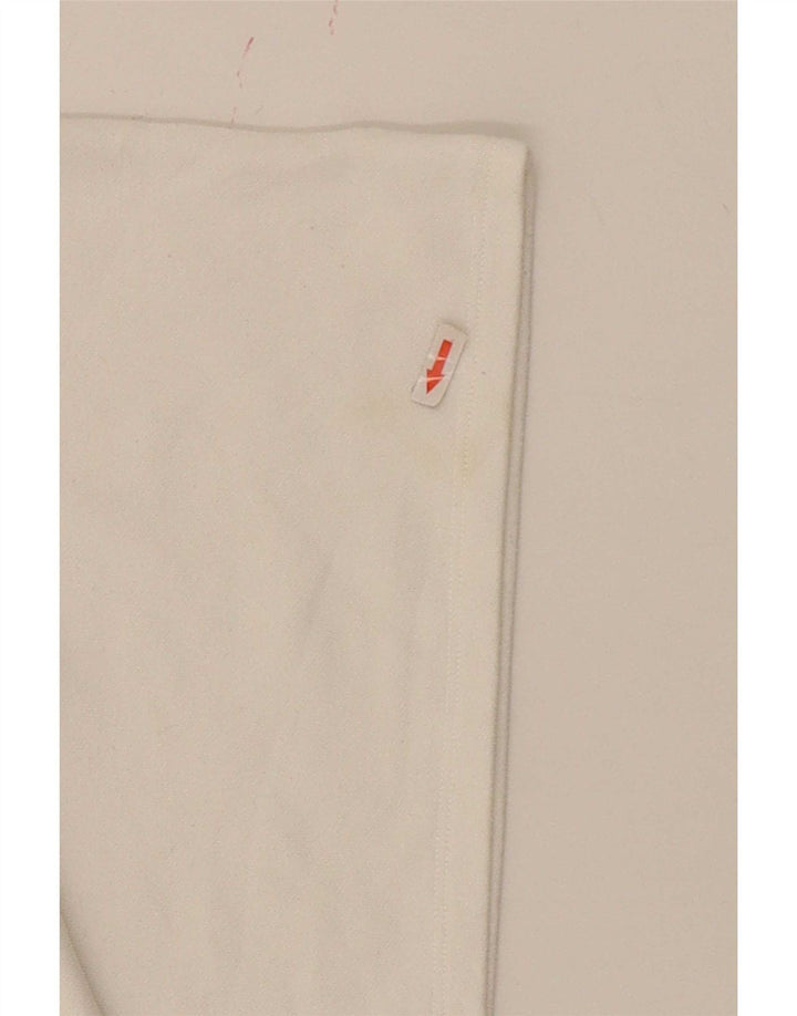 Top Crop grafic supradimensionat pentru femei Champion cu mânecă lungă UK 10 Small White