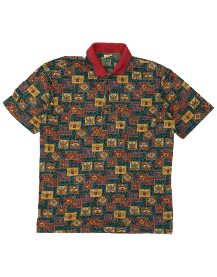 Tricou polo pentru bărbați Mango, mare, multicolor, geometric