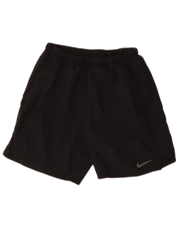Pantaloni scurti sport NIKE Dri Fit pentru femei UK 8 Small Negru Poliester