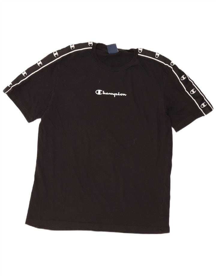 Tricou grafic Champion cu mânecă scurtă pentru femei Top UK 14 Medium Black