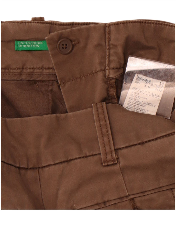 Pantaloni chino bootcut pentru femei BENETTON IT 38 XS W26 L30 maro bumbac