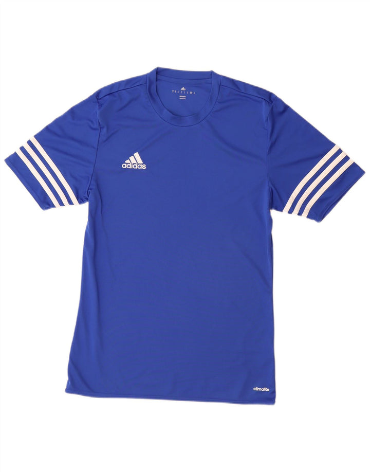 Tricou Adidas Climalite pentru bărbați Top mic, albastru, poliester