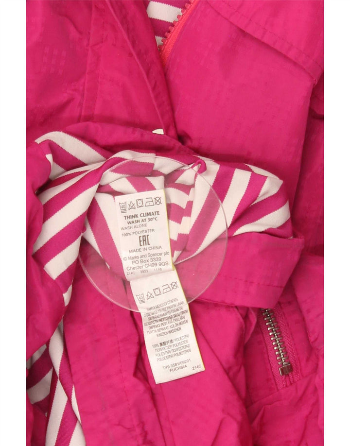 Marks & Spencer jachetă Windbreaker pentru femei UK 16 Large Pink Poliester