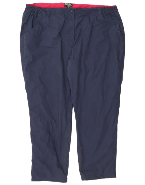 MOUNTAIN WAREHOUSE Womens Casual Trousers UK 24 4XL W44 L30 Navy Blue