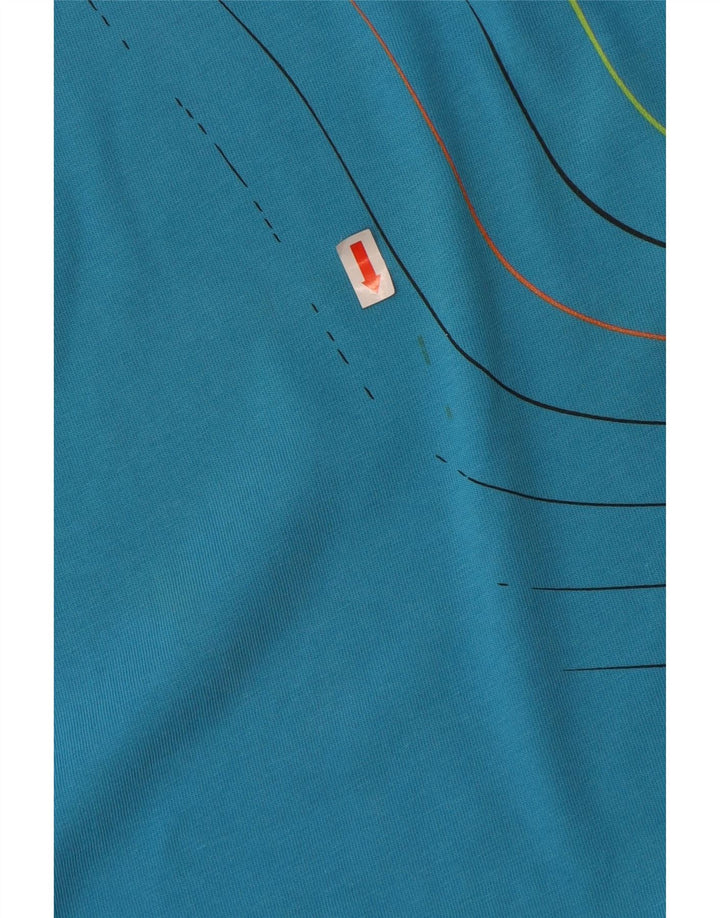 Tricou grafic pentru bărbați FOX Top mare, albastru, bumbac