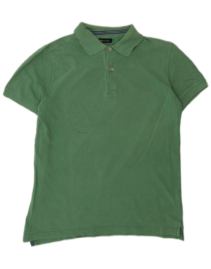 Tricou polo Massimo Dutti pentru bărbați, verde mediu