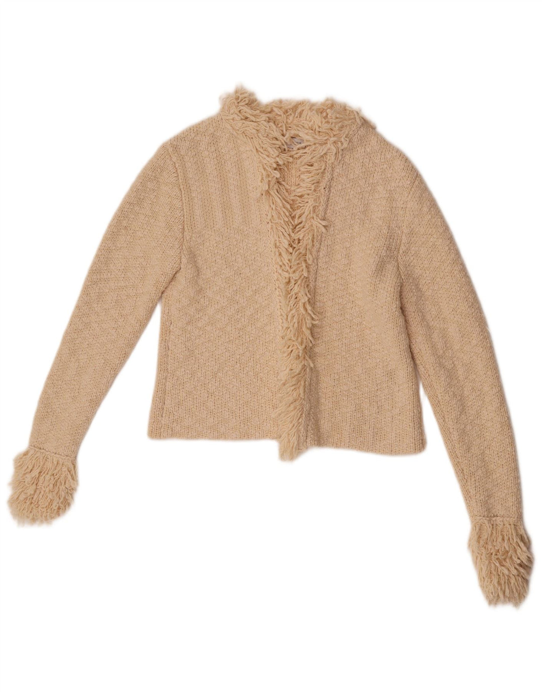 Pulover cardigan deschis pentru femei Zara, mic bumbac alb