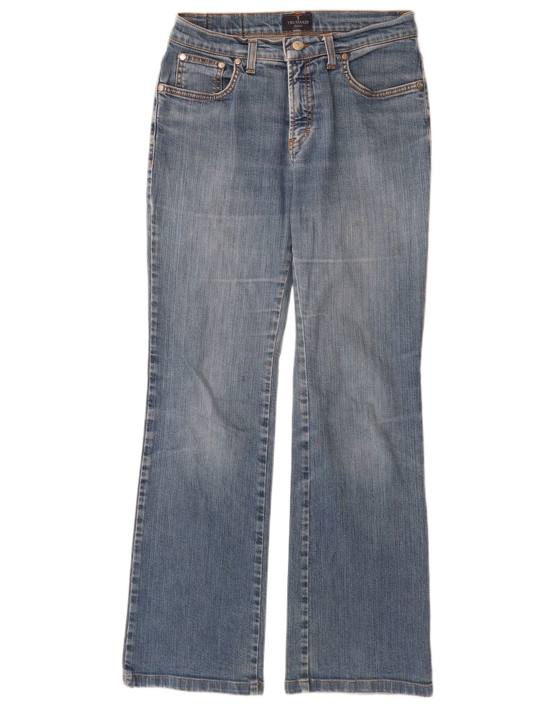 Trussardi Jeans Blugi Bootcut Femei W27 L30 Bumbac Albastru