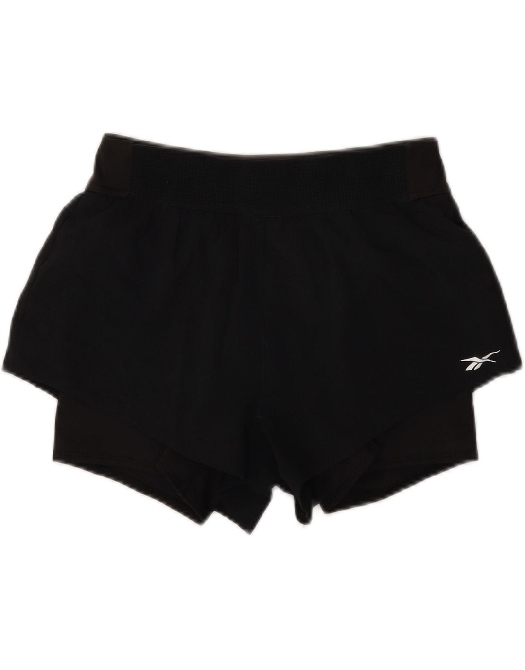 Pantaloni scurti sport Reebok Speedwick pentru femei UK 8/10, poliester negru mic