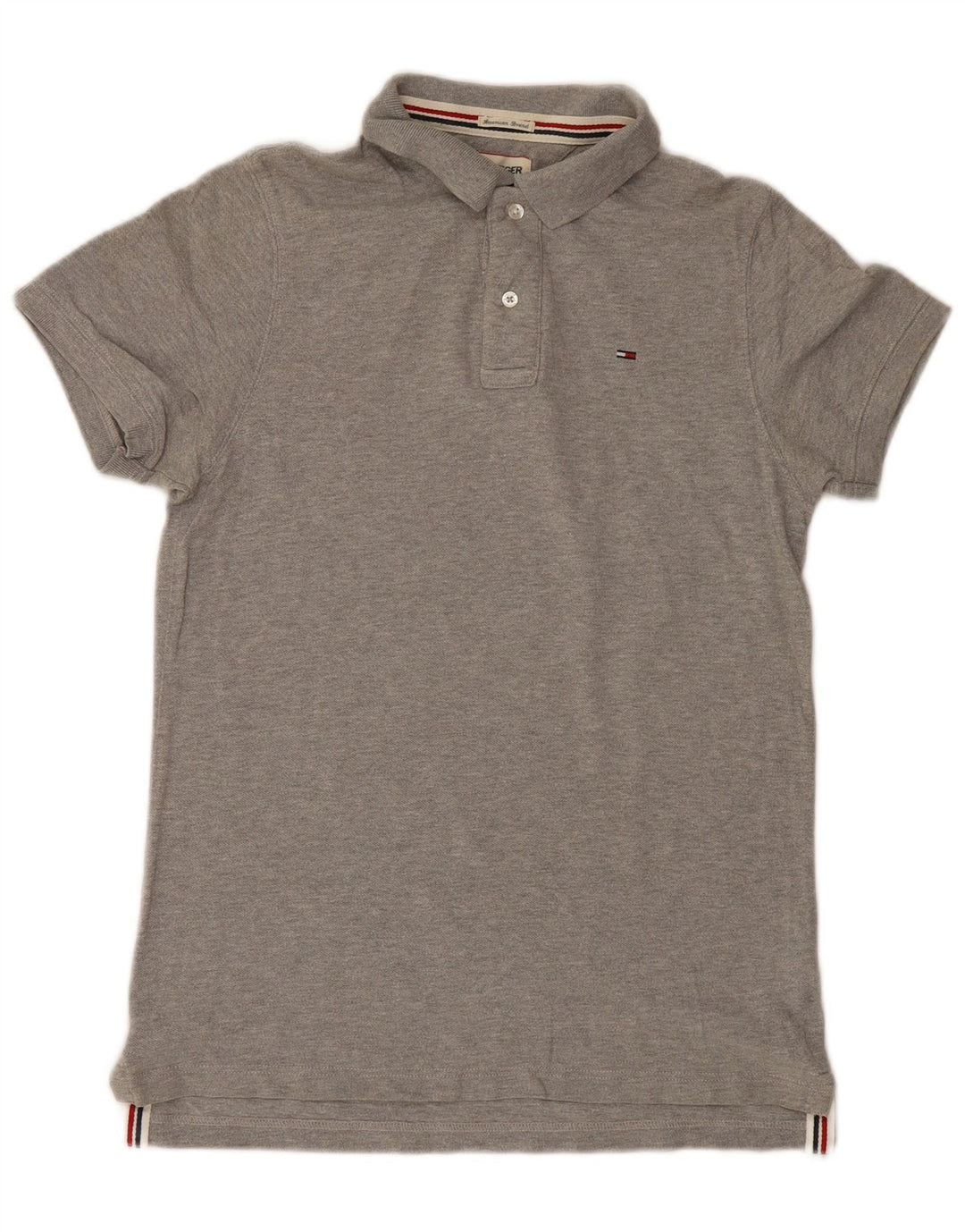 Tricou polo Tommy Hilfiger pentru bărbați, bumbac, gri mediu