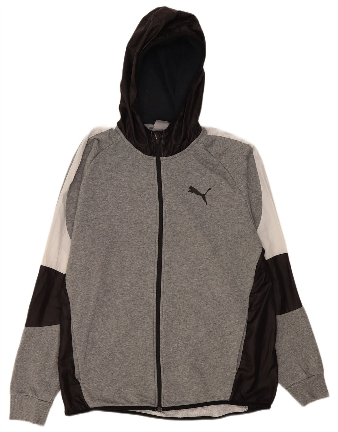 Pulover Puma pentru bărbați, cu fermoar, XL, gri Colorblock