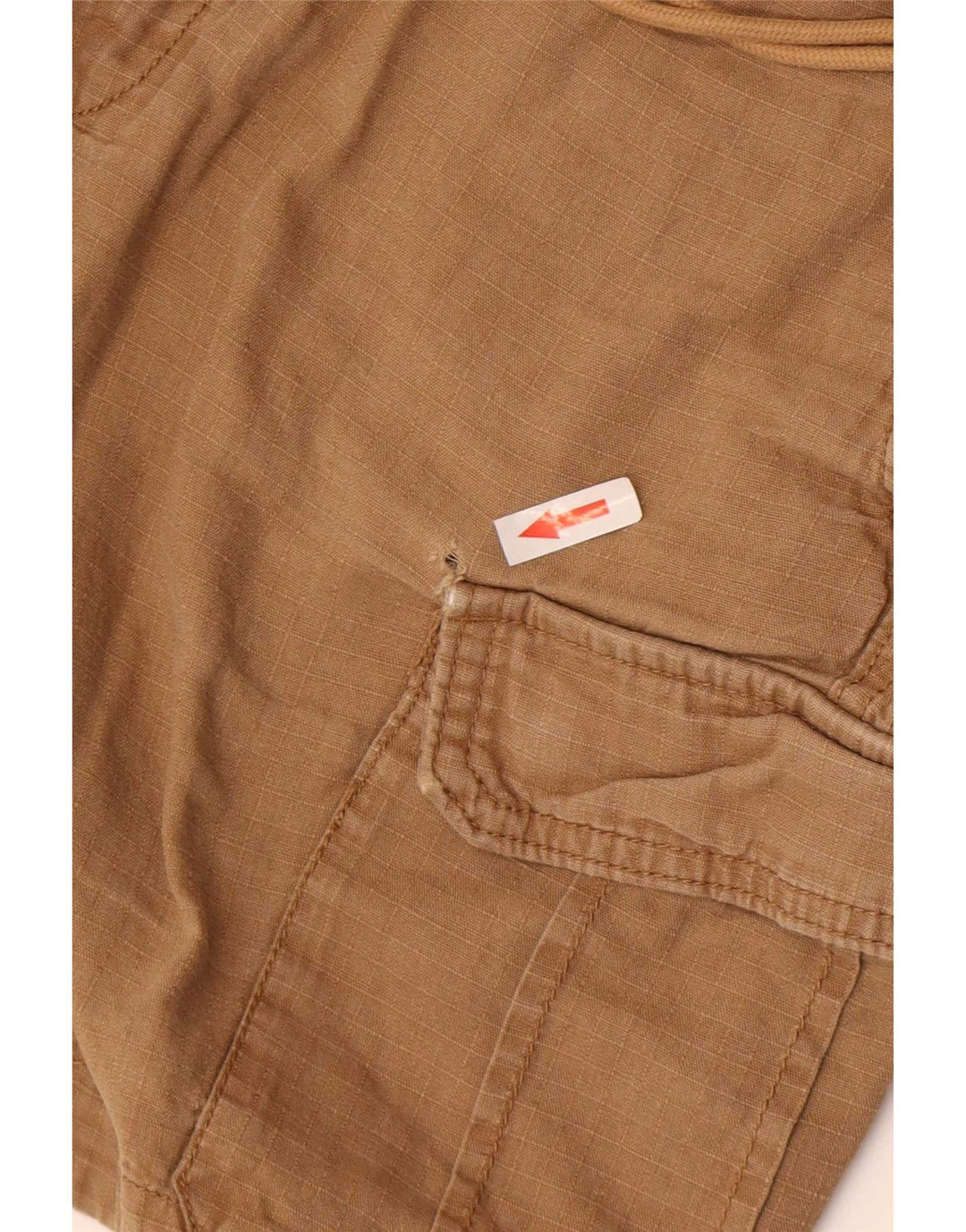 Pantaloni scurți cargo pentru bărbați Abercrombie & Fitch Medium W32 Brown Linen