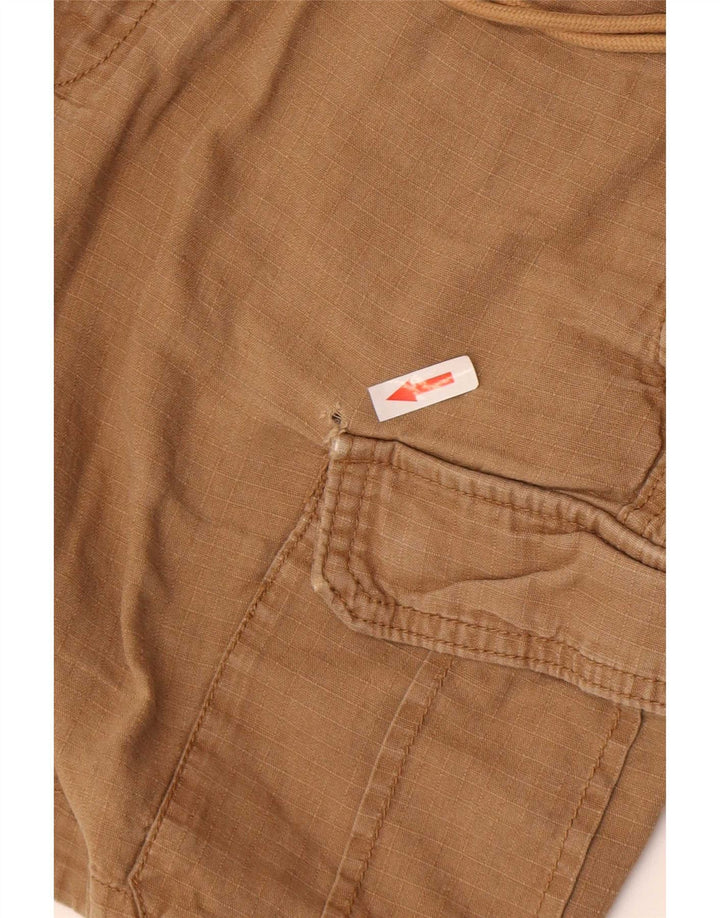 Pantaloni scurți cargo pentru bărbați Abercrombie & Fitch Medium W32 Brown Linen