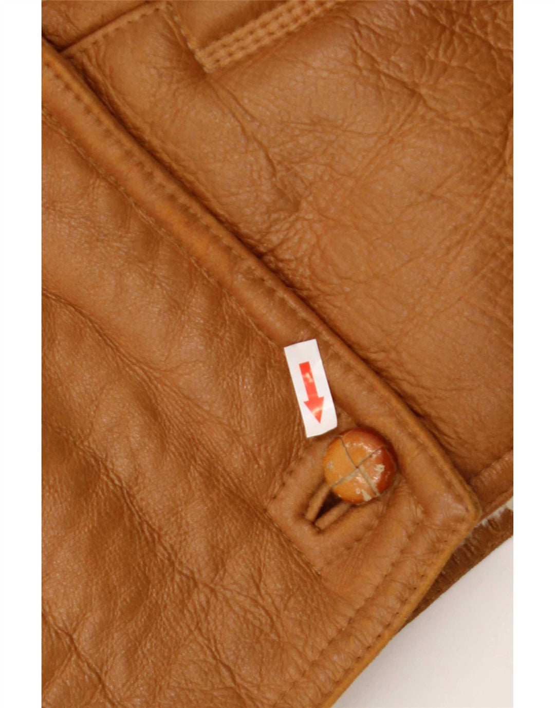 Jachetă din shearling supradimensionată pentru femei Vintage IT 42 maro mediu