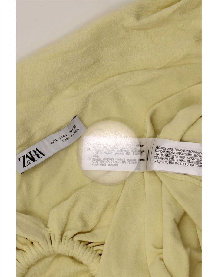 Top pentru femei Zara UK 16, mare, galbenă, viscoză
