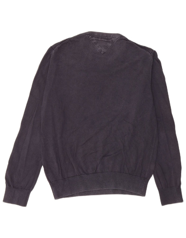 Pulover pentru damă Tommy Hilfiger cu gât crew pulover UK 10 mic bumbac bleumarin