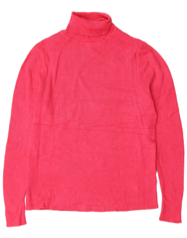 Pulover pentru femei Marks & Spencer cu gât rulat, UK 18 XL, roz viscoză