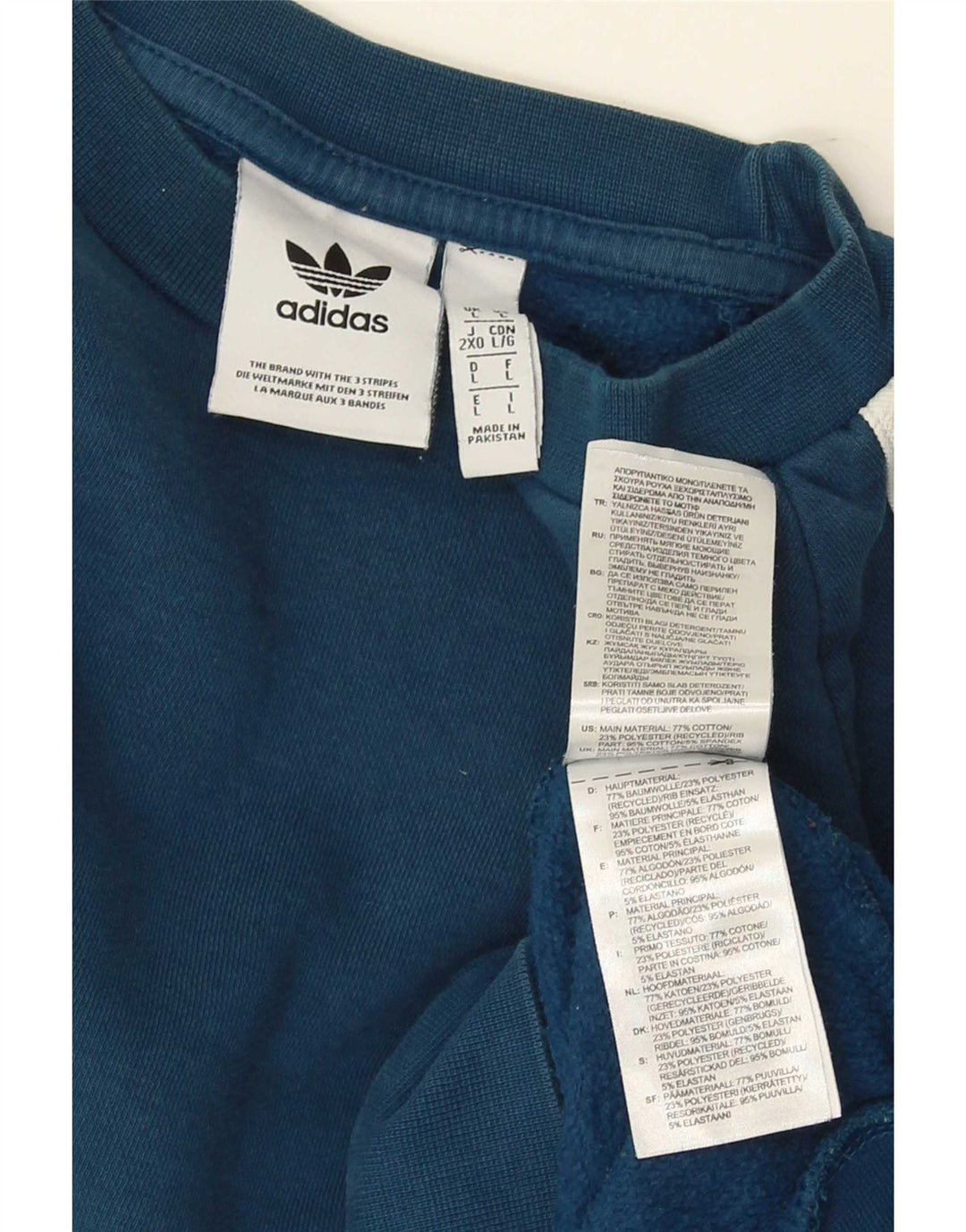 Hanorac pentru bărbați Adidas Jumper mare, albastru, bumbac