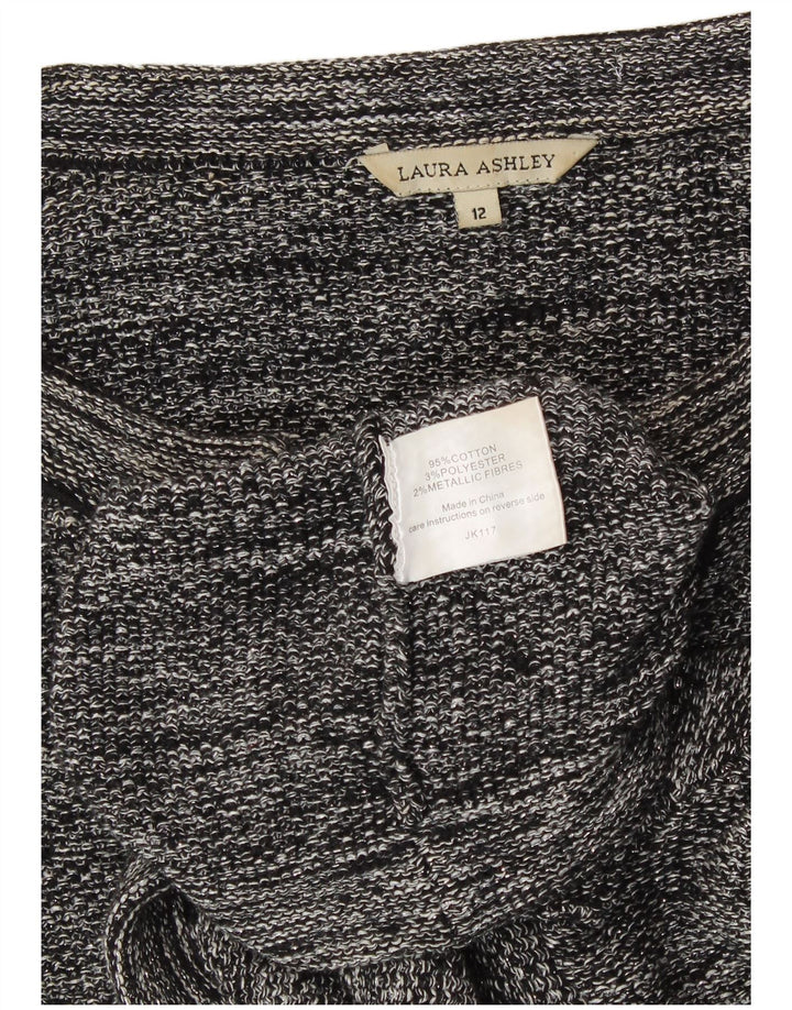 Pulover bolero deschis pentru femei Laura Ashley UK 12, bumbac gri mediu