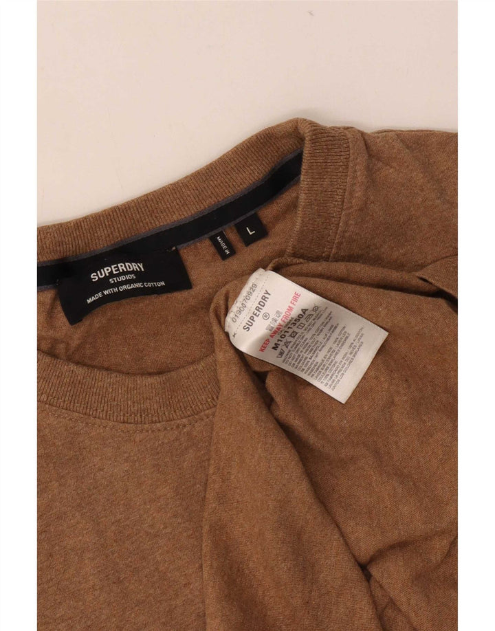 Tricou Superdry pentru bărbați Top mare, bej, bumbac