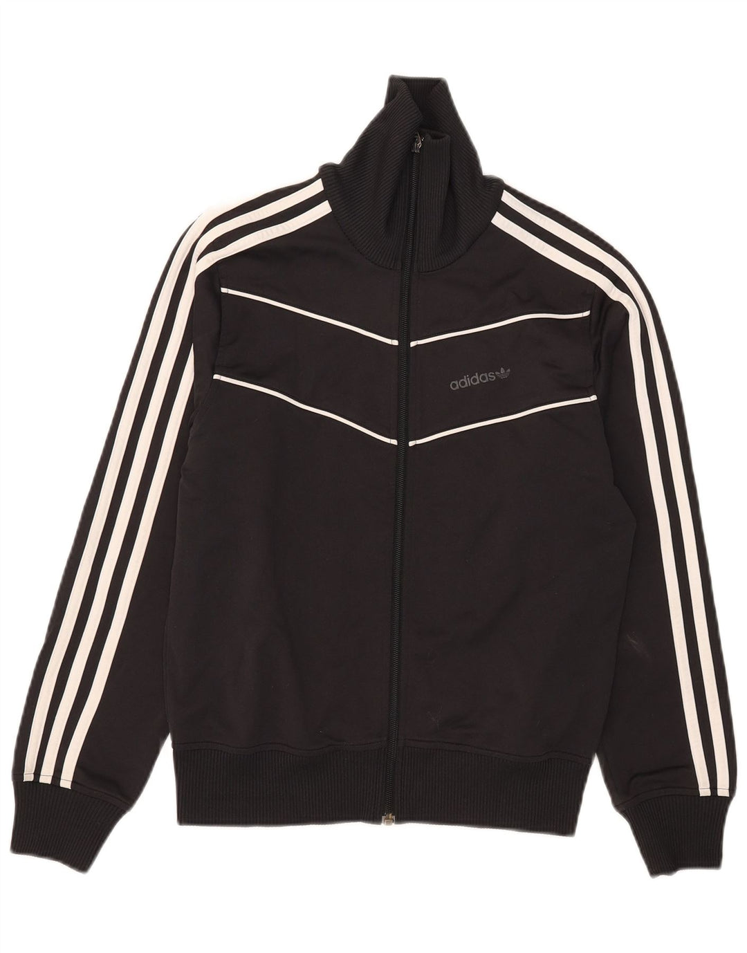 Jachetă de top pentru trening Adidas pentru femei UK 14 Poliester mediu negru