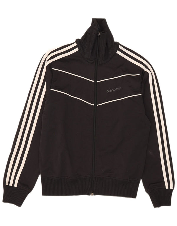 Jachetă de top pentru trening Adidas pentru femei UK 14 Poliester mediu negru