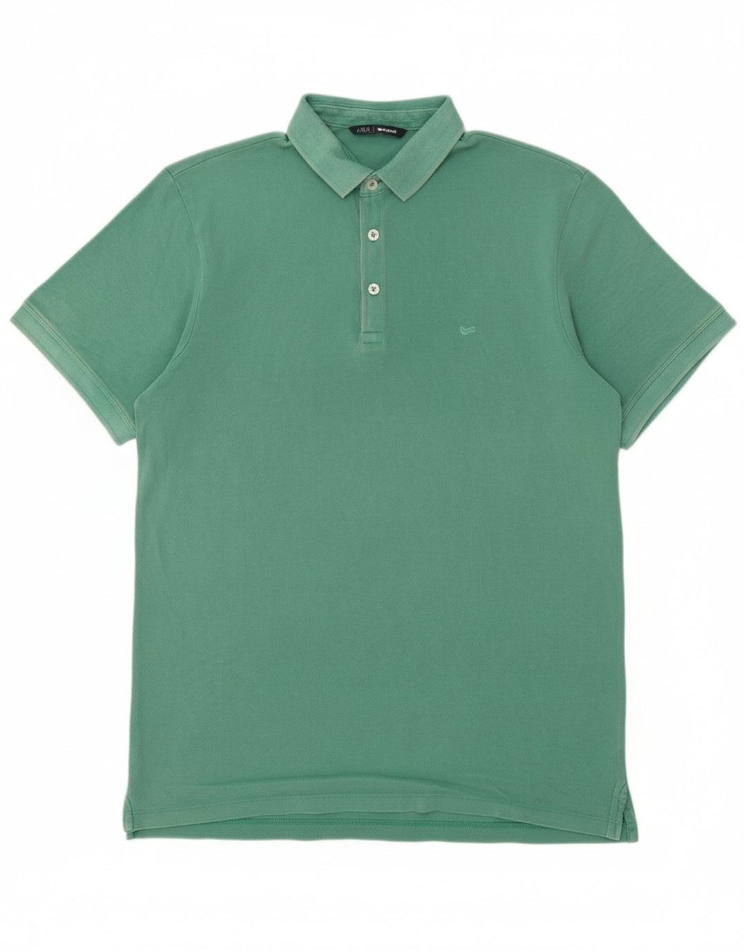 GAS Mens Polo Shirt Large Green Cotton Vintage Gas and Second-Hand Gas from Messina Hembry 