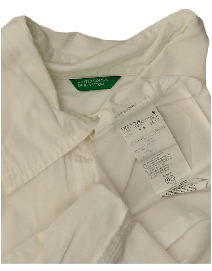 Cămașă Benetton pentru femei UK 10 Small White Bumbac