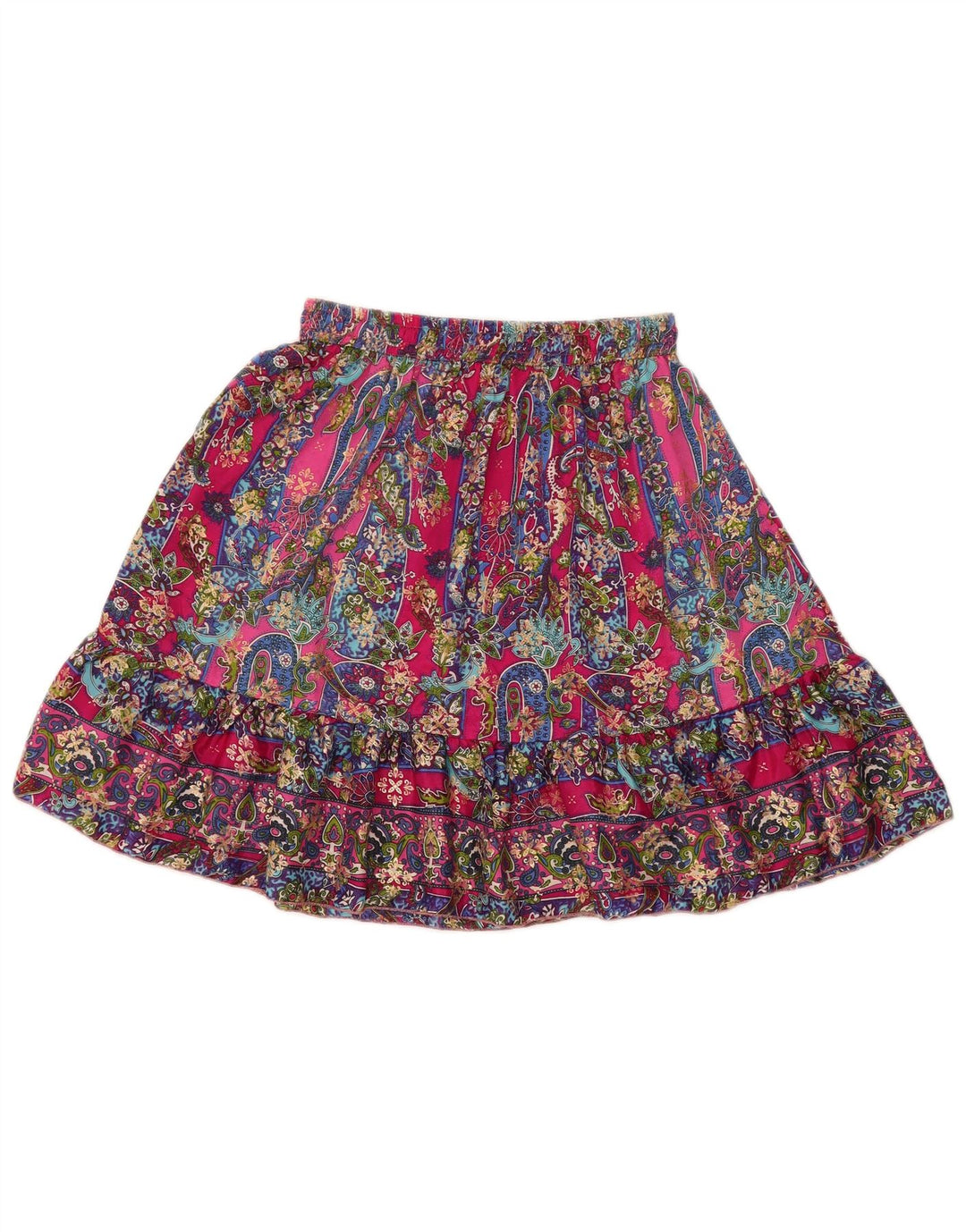 Fusta evazată pentru femei VINTAGE W22 2XS Paisley multicoloră