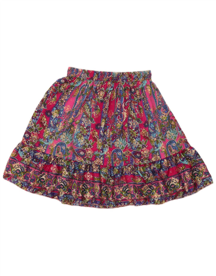 Fusta evazată pentru femei VINTAGE W22 2XS Paisley multicoloră